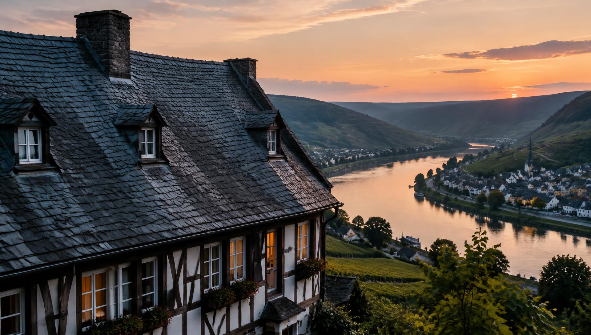 Schieferdach an der Mosel